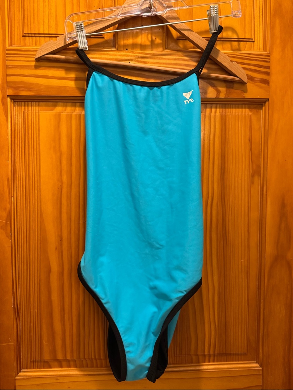 TYR Reversible Black / Teal One-Piece Swimsuit - Picture 4 of 5